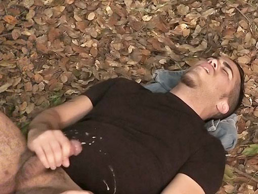 A young gay gets fucked in the woods