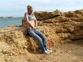 Shooting et casting porno d'une MILF blonde en bord de plage