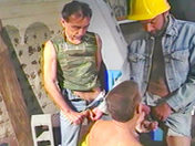 Worker orgy on the building site