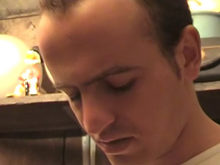 Two strangers have it off in a cellar and cover each other in spunk