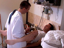 Le ma�tre d'h�tel a une grosse saucisse