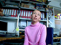 A secretary shaves her pussy before masturbating