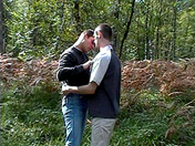 Underpants off in the undergrowth