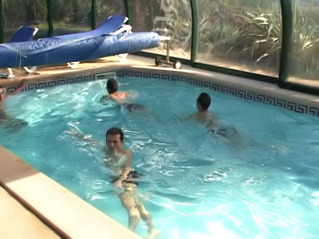 Gay orgy in the garden