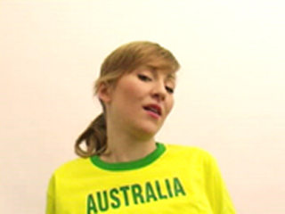 �Aficionada pelirroja australiana y show sexy!