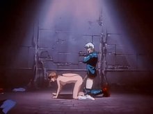 Mina el vampiro tragando el puerro de un estudiante